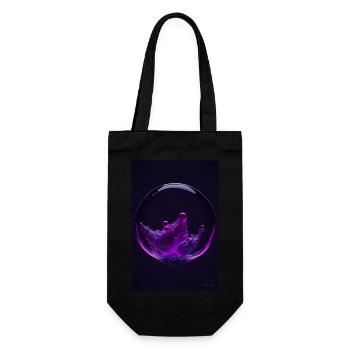 Nuages dans une bulle magenta 3 - Sac à bouteille - noir - Devant