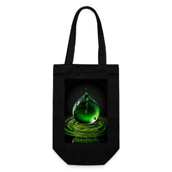 Drops green 2 - Gift Bag for Bottles - black - Front
