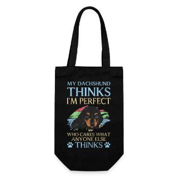 Dachshund Dog Lover Puppy Dog Sports - Gift Bag for Bottles - black - Front
