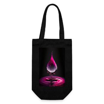 Drops magenta 4 - Gift Bag for Bottles - black - Front
