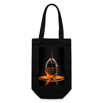 Gouttes orange 4 - Sac à bouteille - noir - Devant