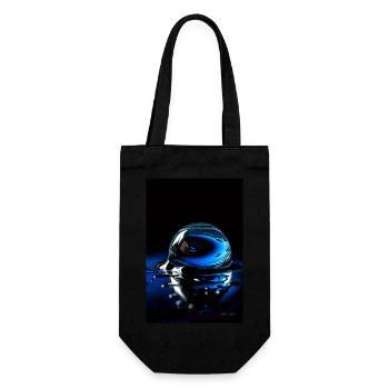 Drops blue 7 - Gift Bag for Bottles - black - Front