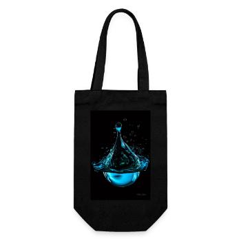 Drops cyan 7 - Gift Bag for Bottles - black - Front