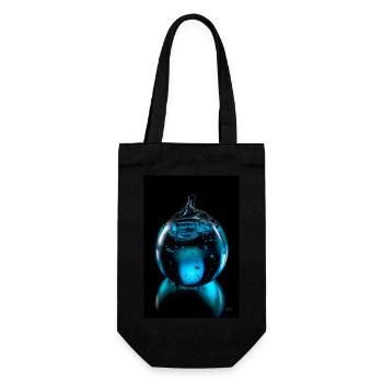 Drops cyan 6 - Gift Bag for Bottles - black - Front