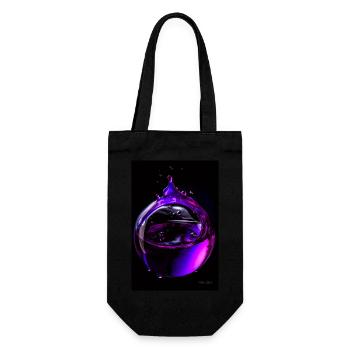 Drops purple 6 - Gift Bag for Bottles - black - Front