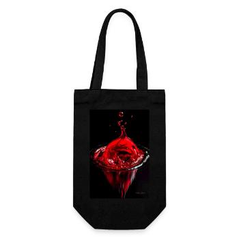 Drops red 6 - Gift Bag for Bottles - black - Front