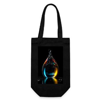 Tropfen plasma 5 - Geschenkbeutel für Flaschen - Schwarz - Vorne