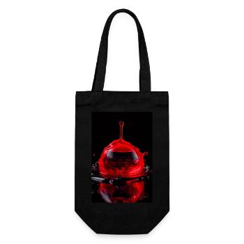 Gouttes rouges 5 - Sac à bouteille - noir - Devant