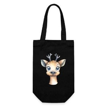 Aquarelle de cerf Dessin Animaux de forêt - Sac à bouteille - noir - Devant