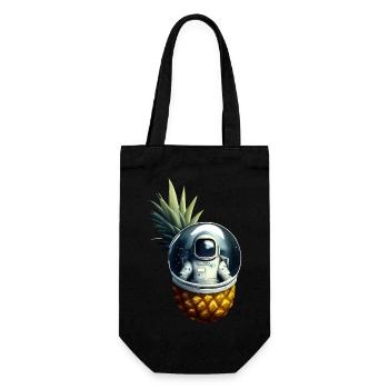 Astronaute à l’ananas - Sac à bouteille - noir - Devant