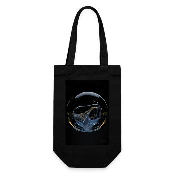 Kaos in einer Blase chrome 4 - Geschenkbeutel für Flaschen - Schwarz - Vorne