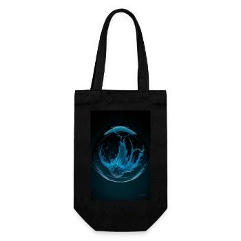 Kaos dans une bulle cyan 3 - Sac à bouteille - noir - Devant