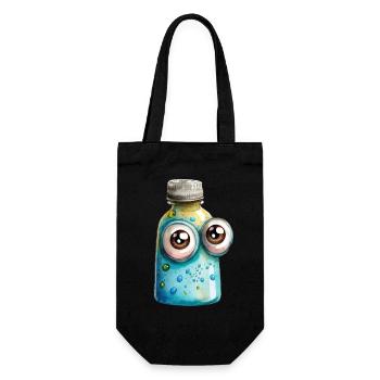 Flasche Wasser Wasserfarben - Geschenkbeutel für Flaschen - Schwarz - Vorne