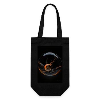 Kaos dans une bulle orange 1 - Sac à bouteille - noir - Devant