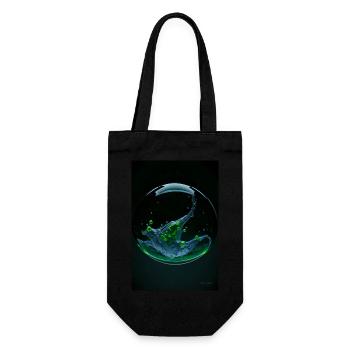 Kaos dans un vert bulle3 - Sac à bouteille - noir - Devant