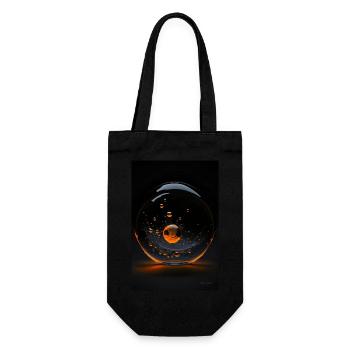 Kaos dans une bulle orange 2 - Sac à bouteille - noir - Devant