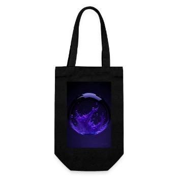 Kaos dans une bulle violette 1 - Sac à bouteille - noir - Devant