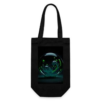 Kaos dans une bulle verte 4 - Sac à bouteille - noir - Devant