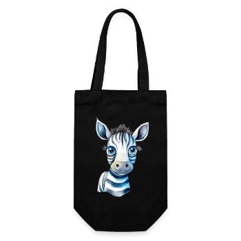 Zoo d’aquarelle Zebra - Sac à bouteille - noir - Devant