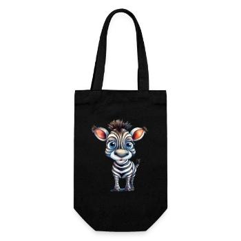 Zebra Watercolor Zoo - Gift Bag for Bottles - black - Front