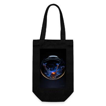Kaos in einer Blase plasma 2 - Geschenkbeutel für Flaschen - Schwarz - Vorne