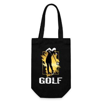 Golf Golfing Golfer Player Sport Hobby Gold - Gift Bag for Bottles - black - Front