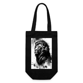 Lion - Gift Bag for Bottles - black - Front