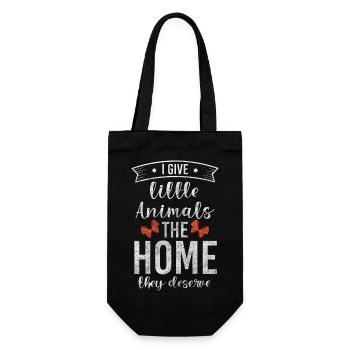 Animal lover rescue - Gift Bag for Bottles - black - Front