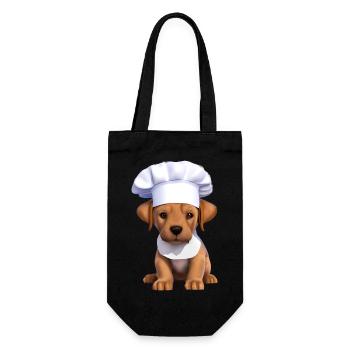 Restaurateur Labrador Retriever Cuisine Chien Chiot - Sac à bouteille - noir - Devant