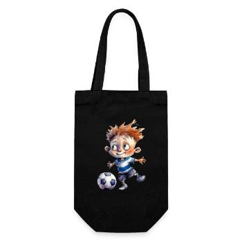 Fußballer Wasserfarben Zeichnung - Geschenkbeutel für Flaschen - Schwarz - Vorne