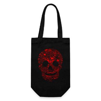 Gothic Skull Goth Style Dark Heavy Metal WGT - Gift Bag for Bottles - black - Front