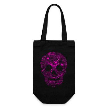 Gothic Skull Goth Style Dark Heavy Metal WGT - Gift Bag for Bottles - black - Front