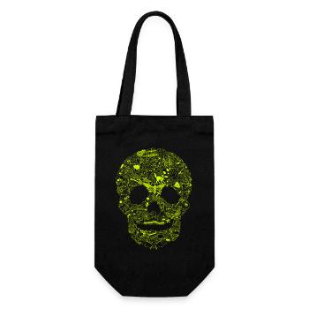 Gothic Skull Goth Style Dark Heavy Metal WGT - Gift Bag for Bottles - black - Front