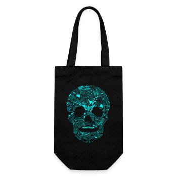 Gothic Skull Goth Style Dark Heavy Metal WGT - Gift Bag for Bottles - black - Front