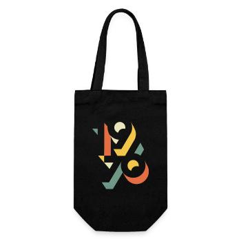 1967 Birthday Vintage Gift - Gift Bag for Bottles - black - Front