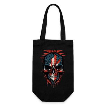 British Flag Skull - Geschenkbeutel für Flaschen - Schwarz - Vorne