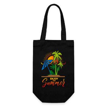Enjoy the summer - Gift Bag for Bottles - black - Front