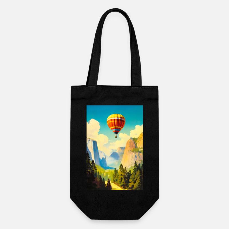 Yosemite Reiseplakat - Geschenkbeutel für Flaschen - Schwarz