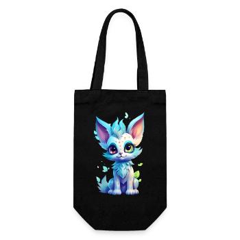 Sweetheart Cat Mom Design Shirt - Gift Bag for Bottles - black - Front