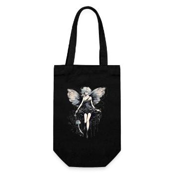Dessin à l’aquarelle féerique - Sac à bouteille - noir - Devant