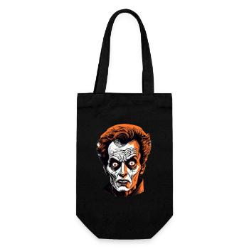 60s Horror Movie Character Illustration - Gift Bag for Bottles - black - Front