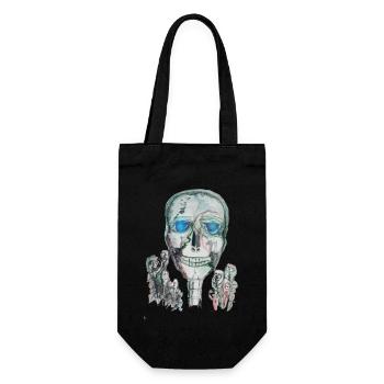 halloween grusel - Geschenkbeutel für Flaschen - Schwarz - Vorne