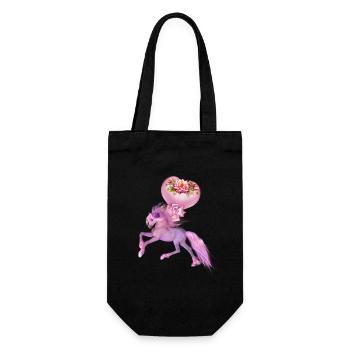 Merveilleux poulain fantastique avec des cœurs. - Sac à bouteille - noir - Devant