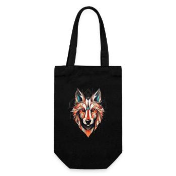 Wolf Neo Dessin de tatouage traditionnel - Sac à bouteille - noir - Devant