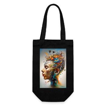 In love with music - Gift Bag for Bottles - black - Front