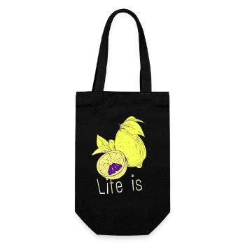 Life is so beautiful ans colorful! - Gift Bag for Bottles - black - Front