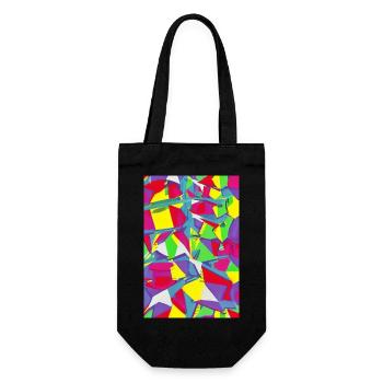 Retro Pattern Colorful - Gift Bag for Bottles - black - Front