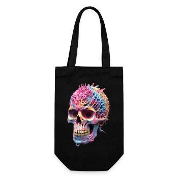 Trippy Skull Skull 3D Punk Pop coloré - Sac à bouteille - noir - Devant
