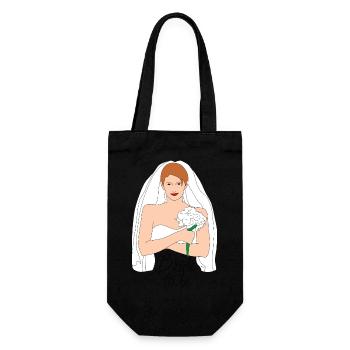 bride to be brown 2 - Gift Bag for Bottles - black - Front