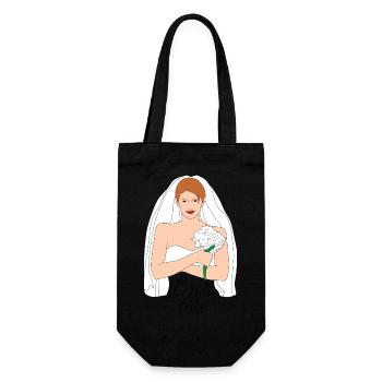 bride tribe braun 2 - Geschenkbeutel für Flaschen - Schwarz - Vorne